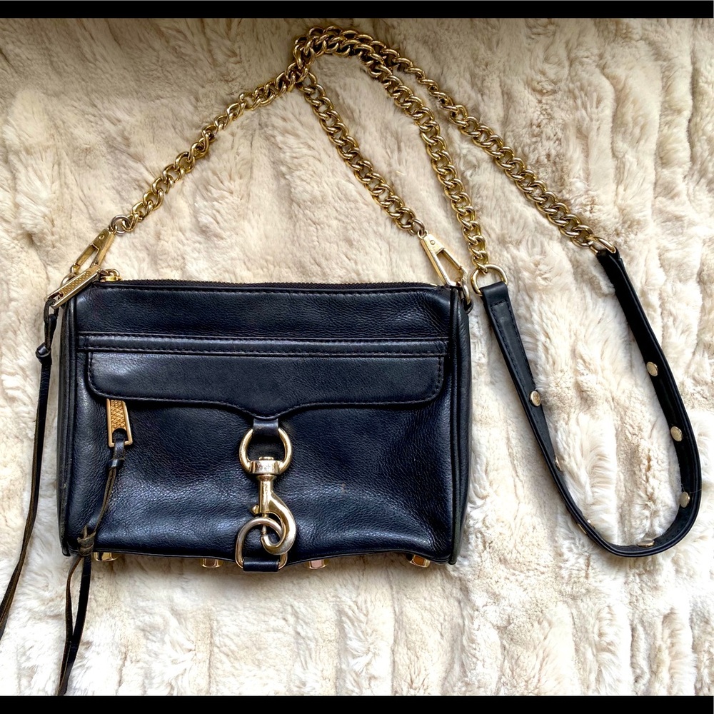 Rebecca Minkoff black leather crossbody bag